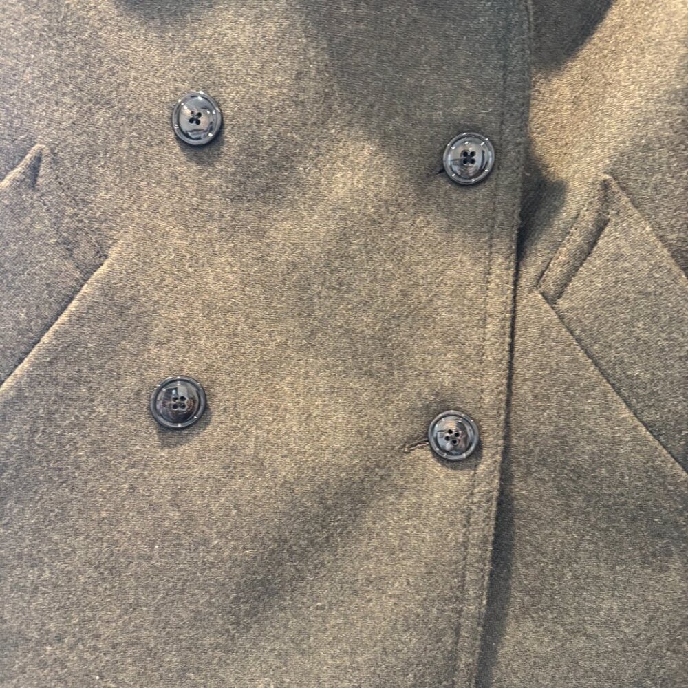 Mango Double-Breasted Green Wool Coat - Picture 6 of 15